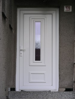 Dveře s panelem Topas S1, barva bílá.