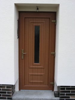 Dveře s panelem Topas S1, prosklení ornamentním sklem kůra čirá, barva dveří douglaska(renolit č. 3152009-167).