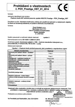 Prohl&aacute;&scaron;en&iacute; o vlastnostech HS port&aacute;l INOUTIC Prestige